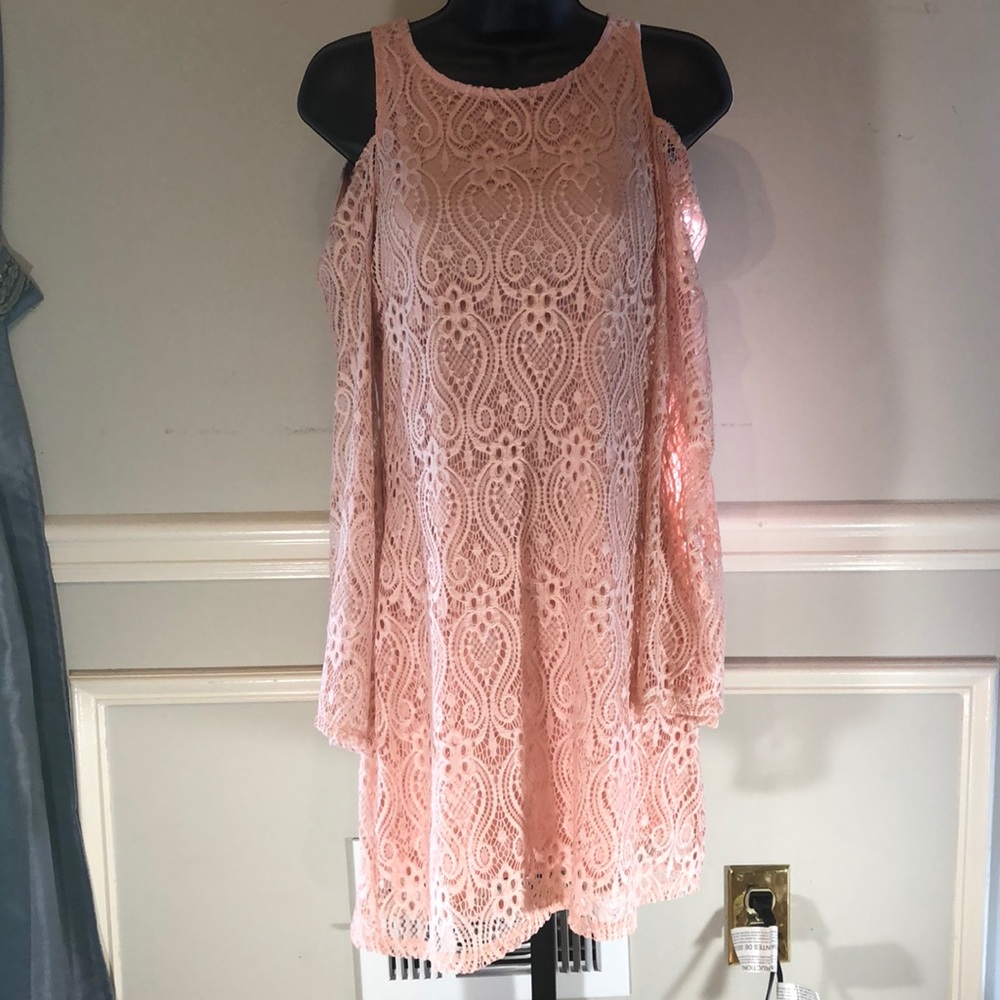 Pink lace dress